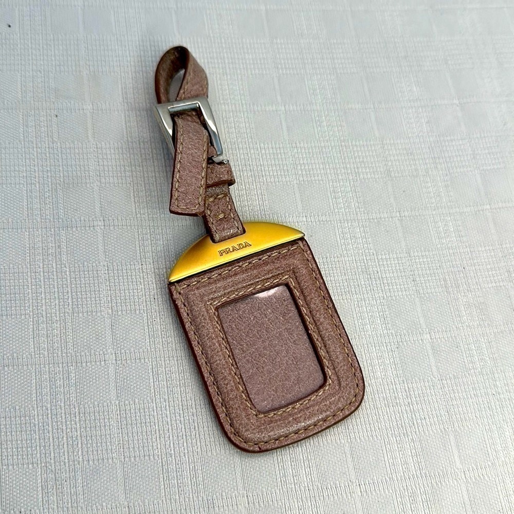 Prada Leather Purse Charm / Luggage Tag / Keyring